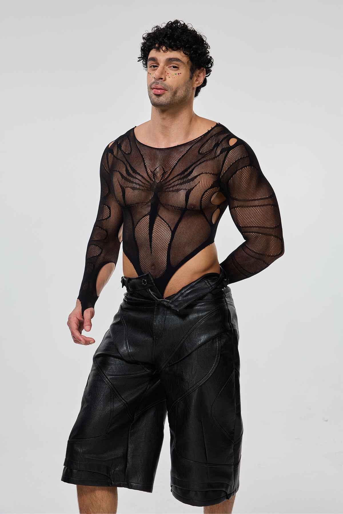 Body Continuum Long Sleeve Mesh Spider Bodysuit