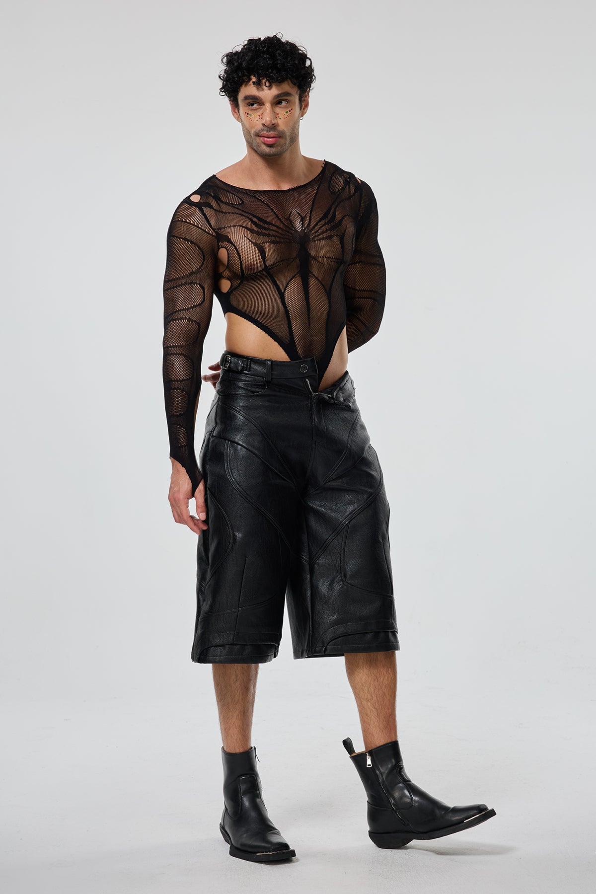 Body Continuum Long Sleeve Mesh Spider Bodysuit
