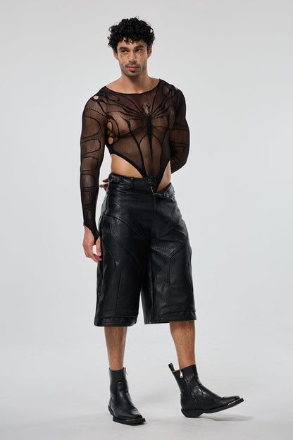 Body Continuum Long Sleeve Mesh Spider Bodysuit