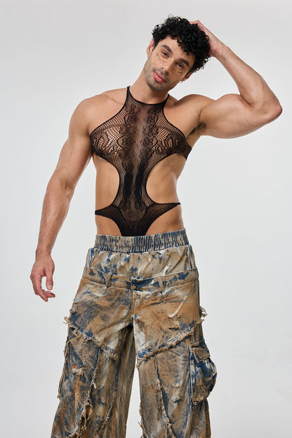 Body Trace Cutout Bodysuit