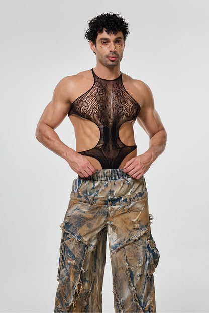 Body Trace Cutout Bodysuit