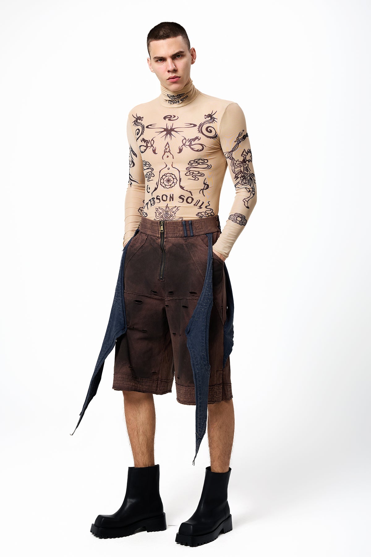 Bold Hue Mesh Printed Top