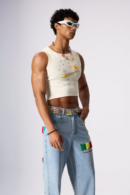Bold Twist Print Crop Top