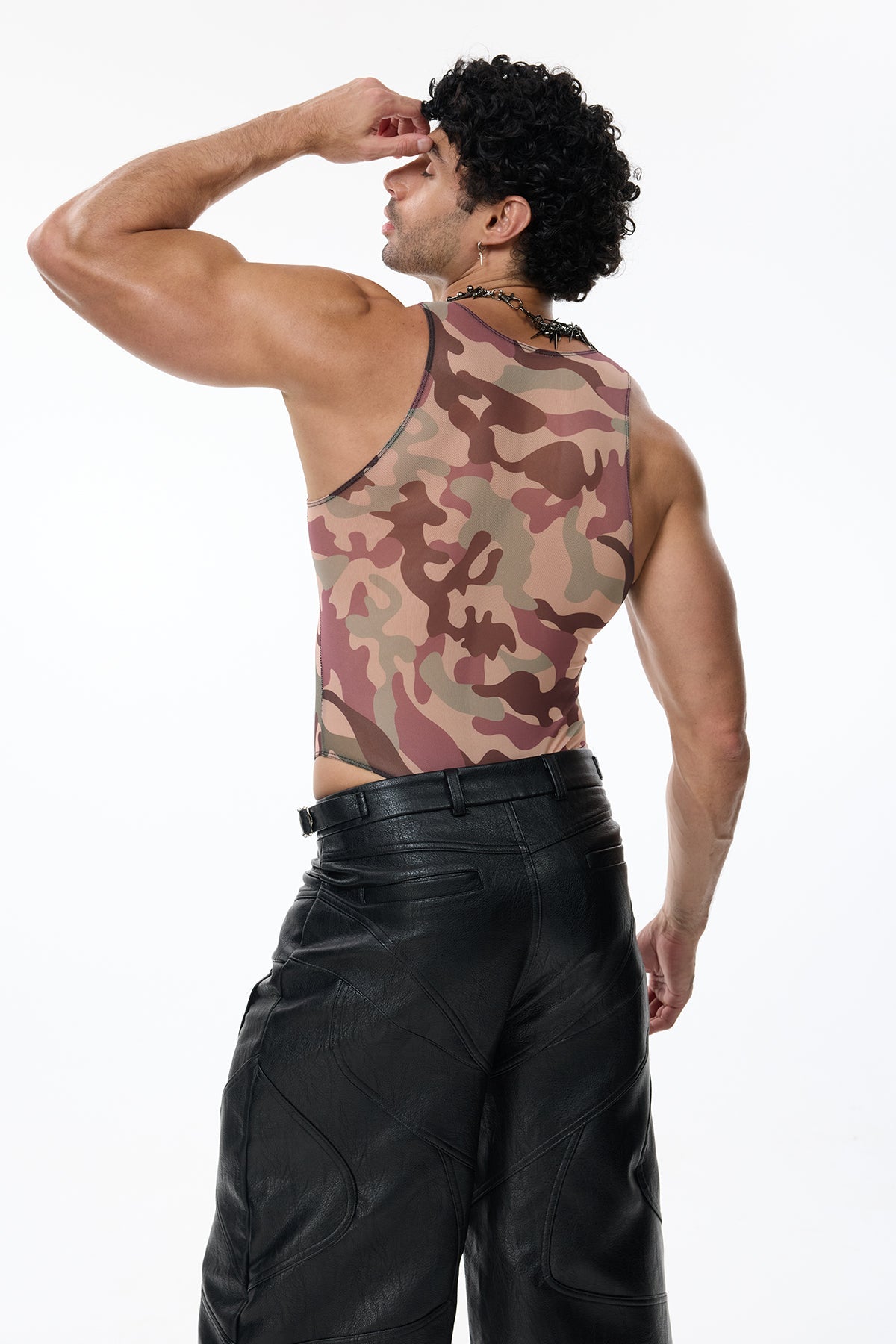 Bold Unity Camouflage Print Bodysuit