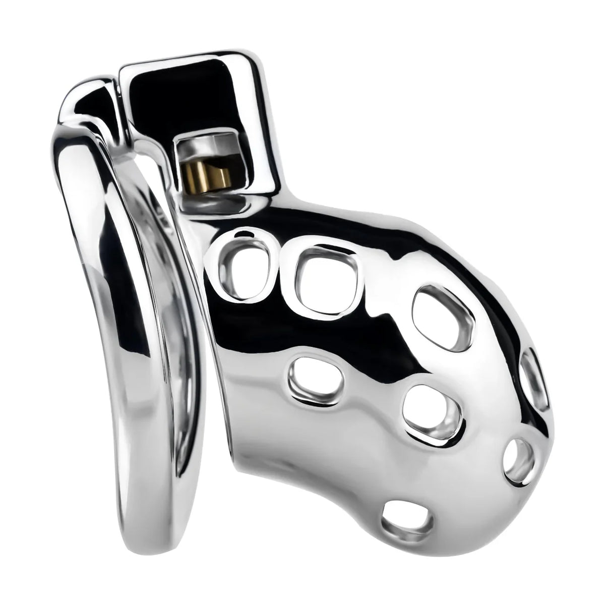 Breathable Aluminum Chastity Cage | Lightweight Mirror Polished Metal Chastity Device