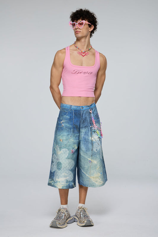 Brilliant Spread Rhinestone Tank Top