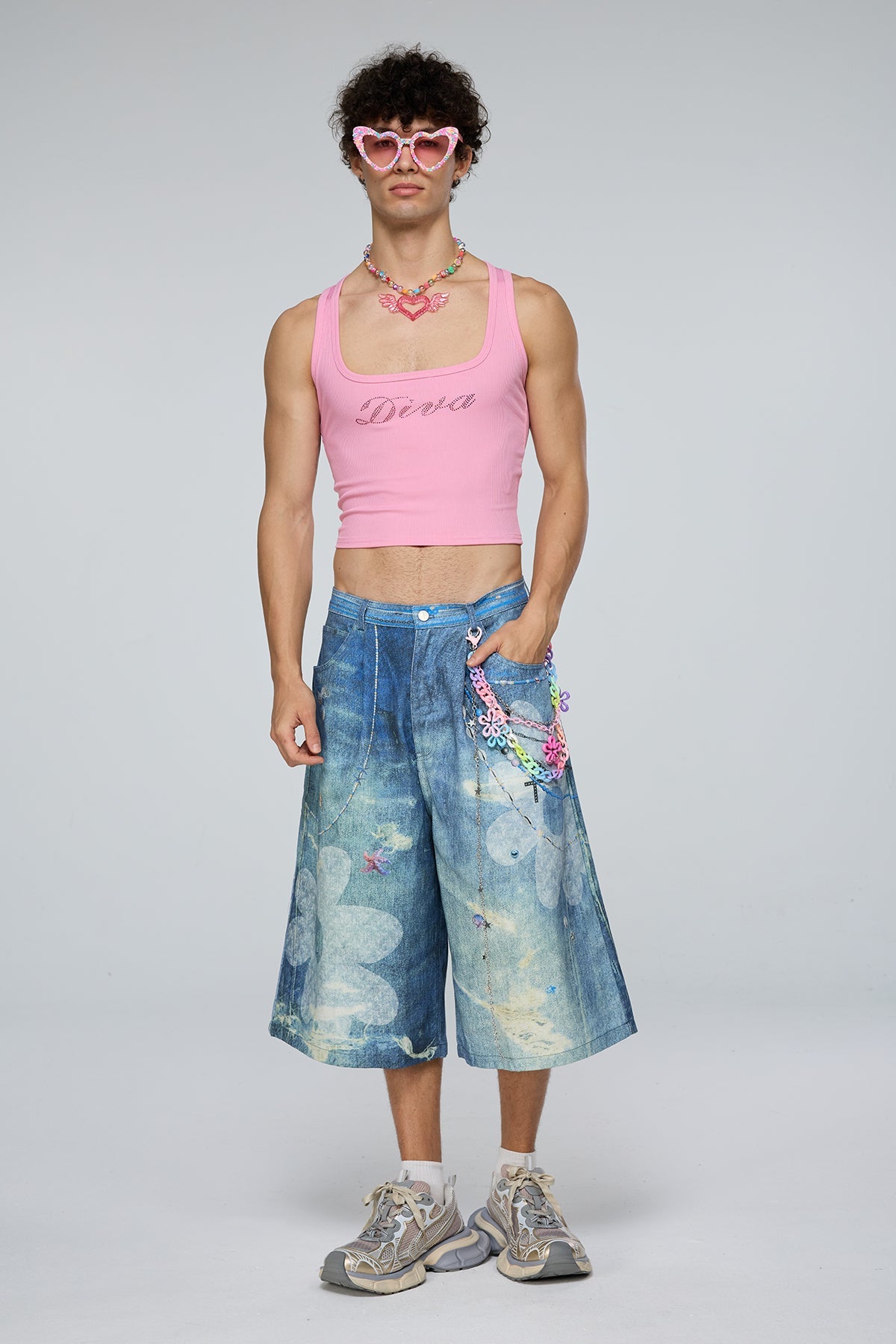 Brilliant Spread Rhinestone Tank Top
