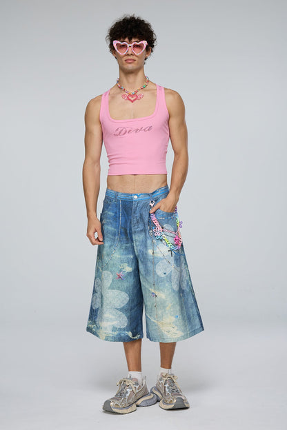 Brilliant Spread Rhinestone Tank Top