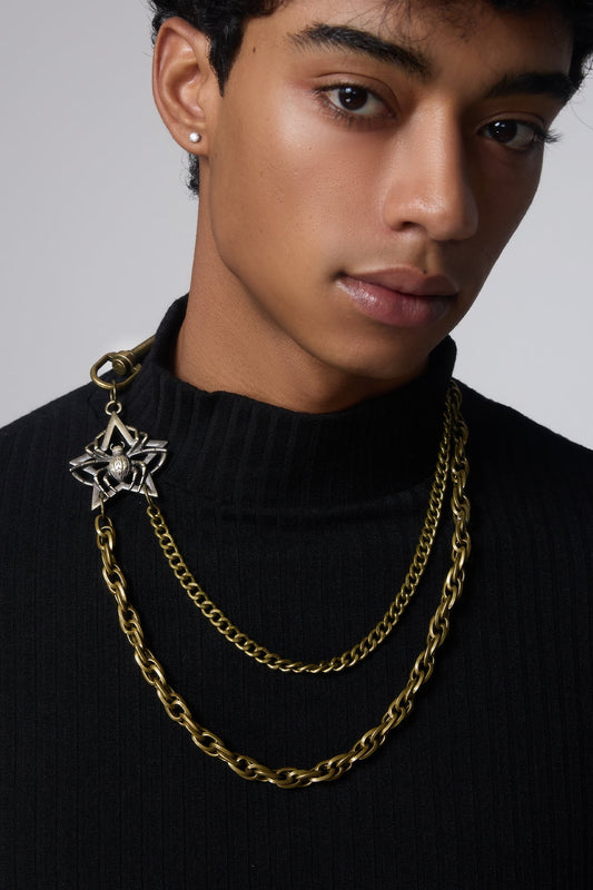 Bronze Spark Layered Necklace