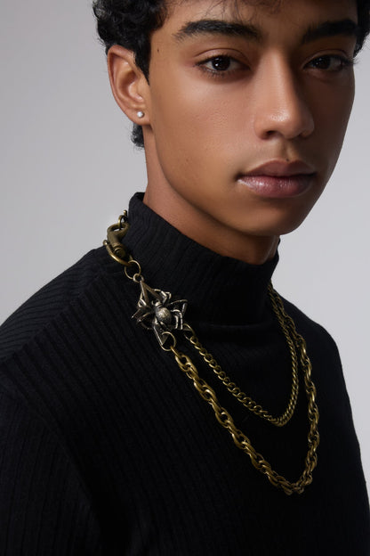 Bronze Spark Layered Necklace