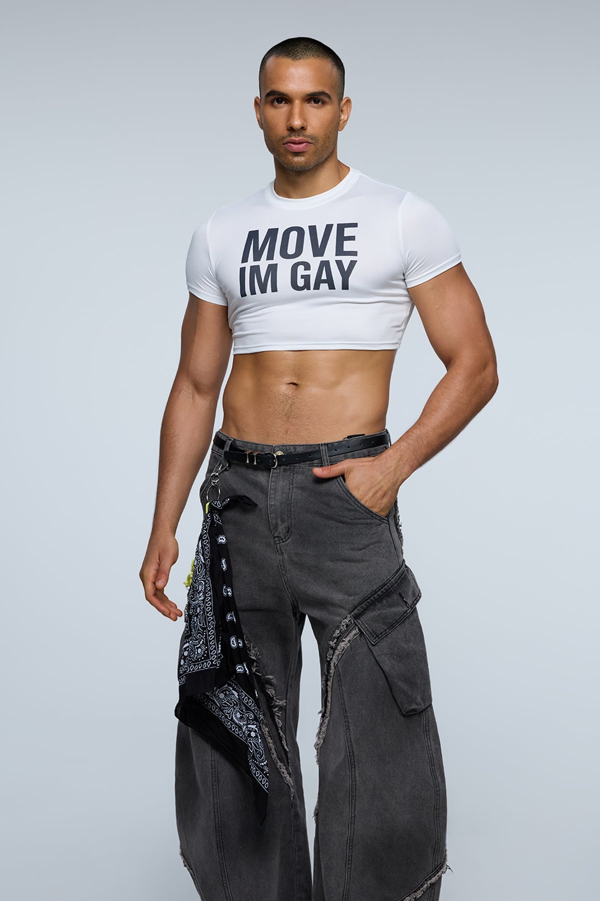 Brutal Icon Print Crop Top