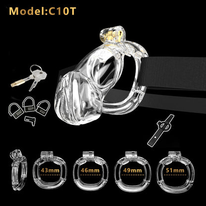 Resin Labia Chastity Lock with Perforated Design for Belt Use