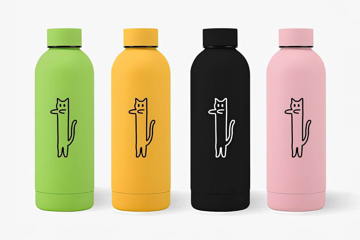 FluidCat Insulated Mug – Cute & Large Capacity（500ML）
