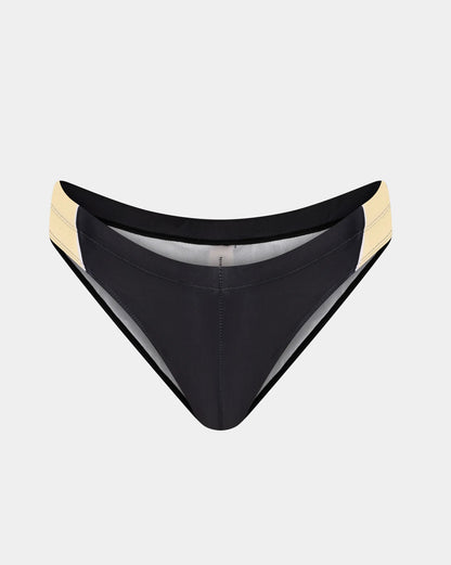 Retro Core Razor Brief - Black & Cream