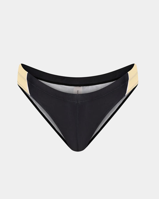 Retro Core Razor Brief - Black & Cream