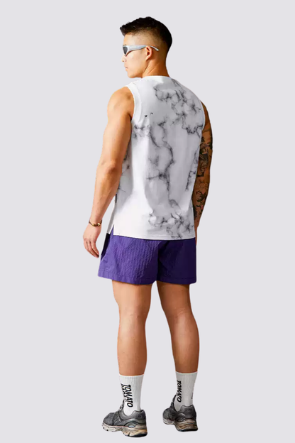 Calm Fold Sleeveless Tie Dye Top
