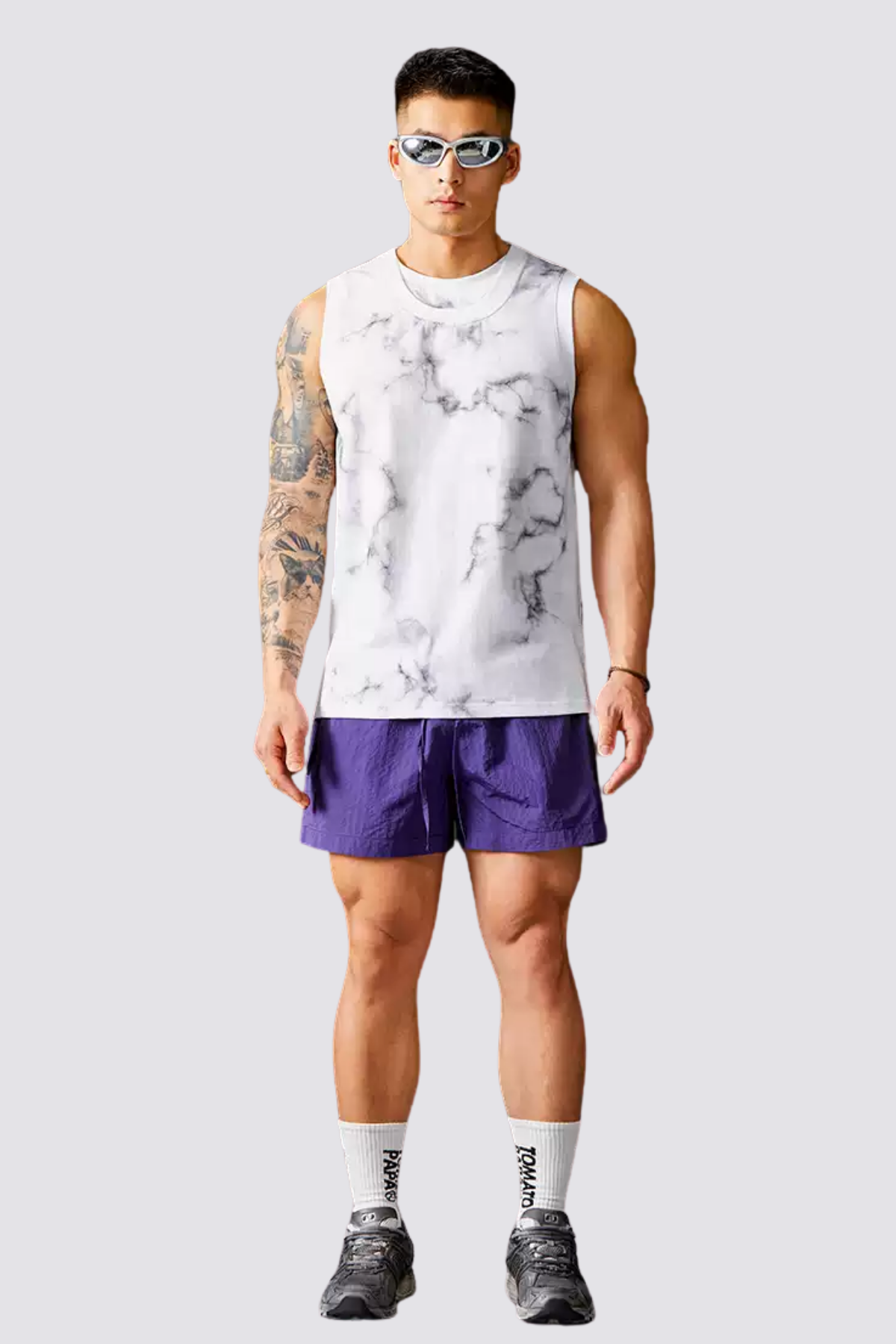 Calm Fold Sleeveless Tie Dye Top