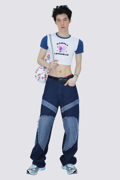 Calm Tension Rabbit Print Crop Top