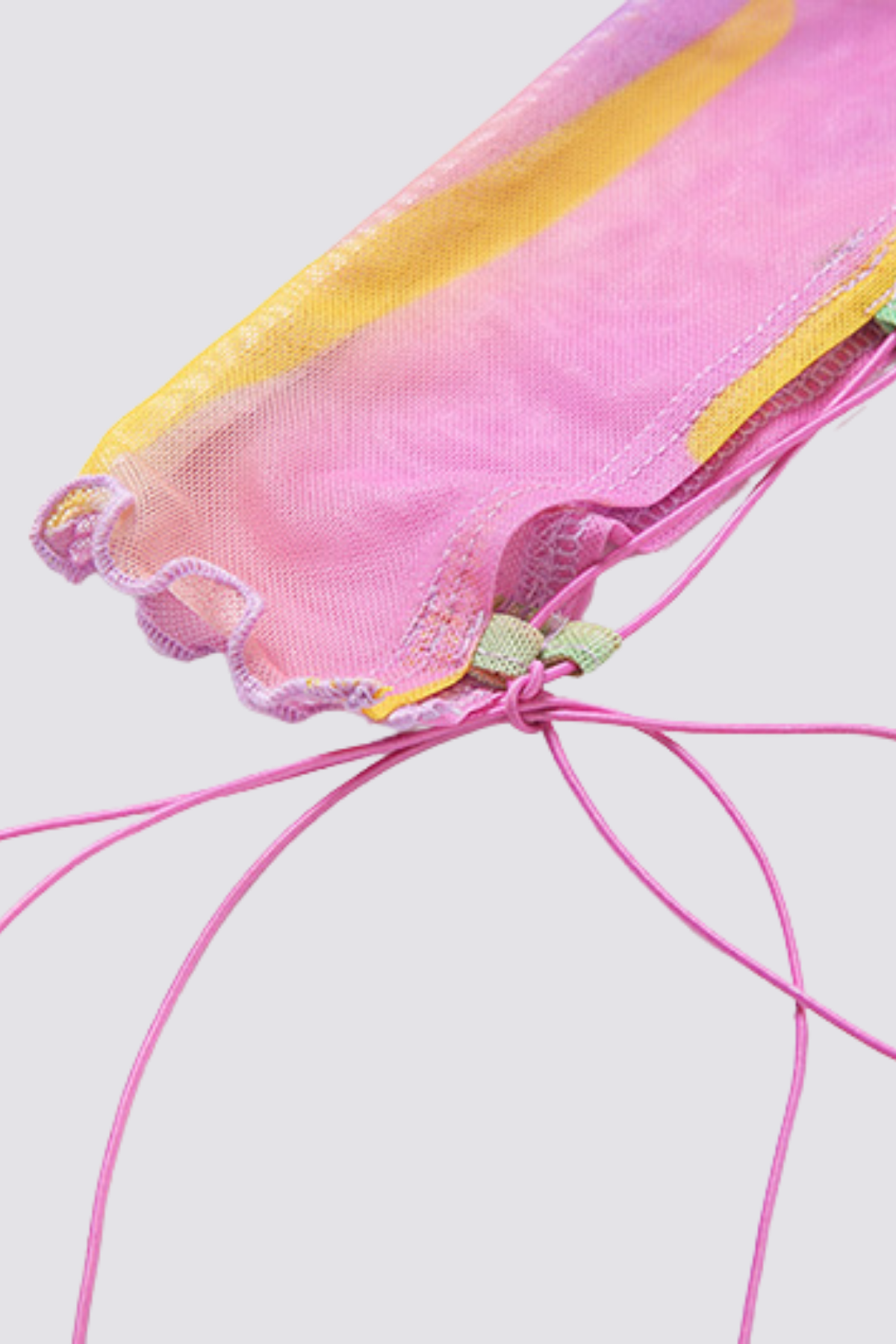 Candy Frame Spaghetti Crop Top With Shrug
