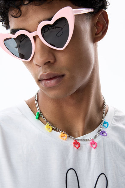 Candy Heart Acrylic Necklace