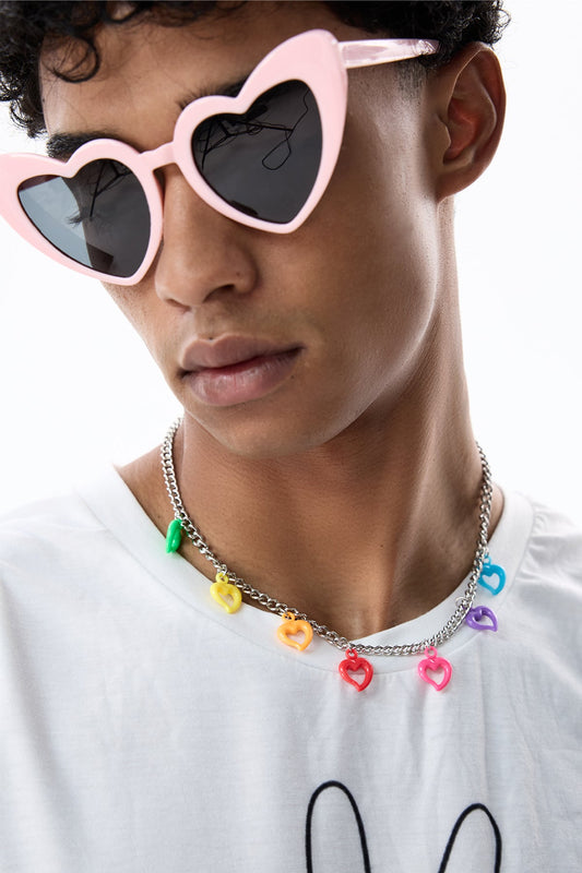 Candy Heart Acrylic Necklace