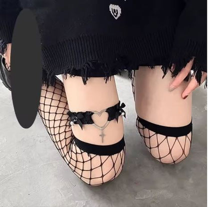 Heart Cross Femboy Leg Garter