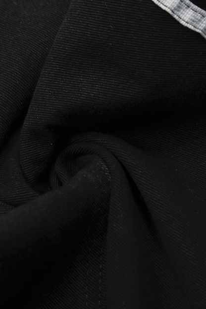 Carbon Fade Stripe Barrel Jeans In Black