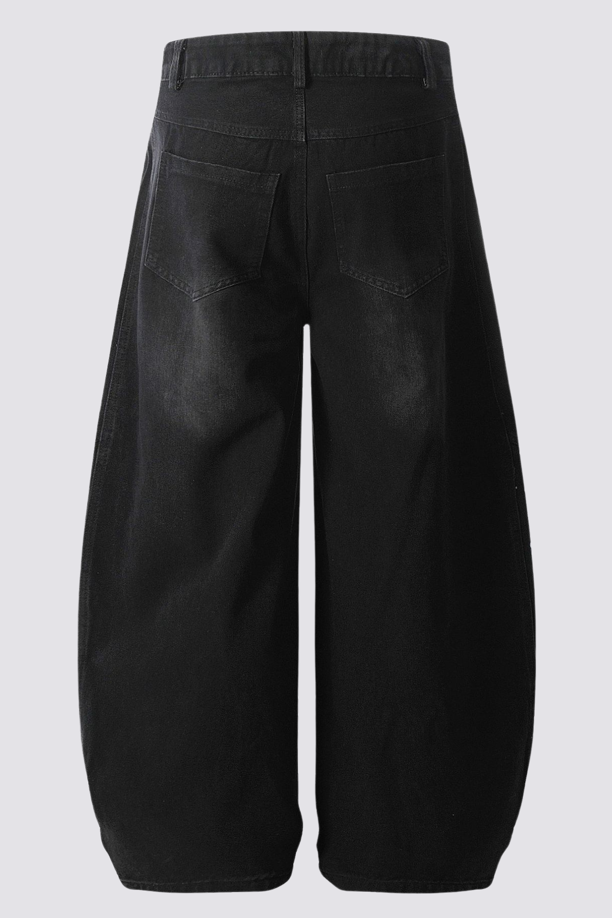 Carbon Fade Stripe Barrel Jeans In Black