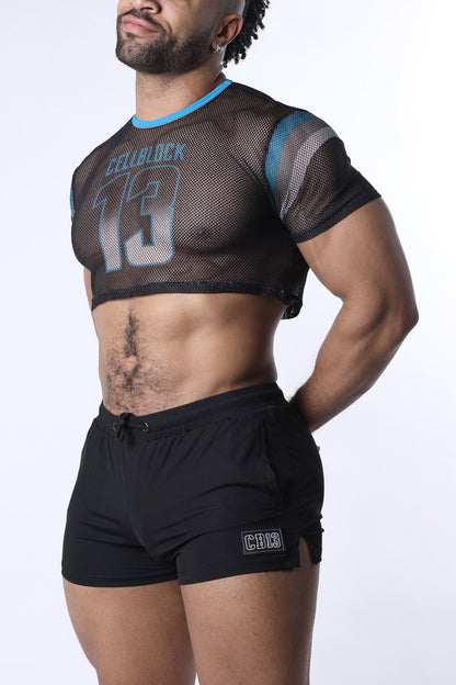 Chain Reaction Mesh Crop Top - TIMOTEO