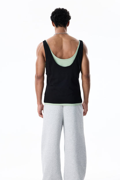 Charcoal Veil Sleeveless Top