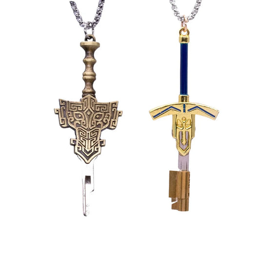 Holy Sword Key Necklace for Chastity Cages – Fantasy Anime Sword Key Accessory