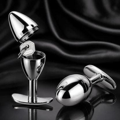 Stainless Steel Hidden Key Box Butt Plug