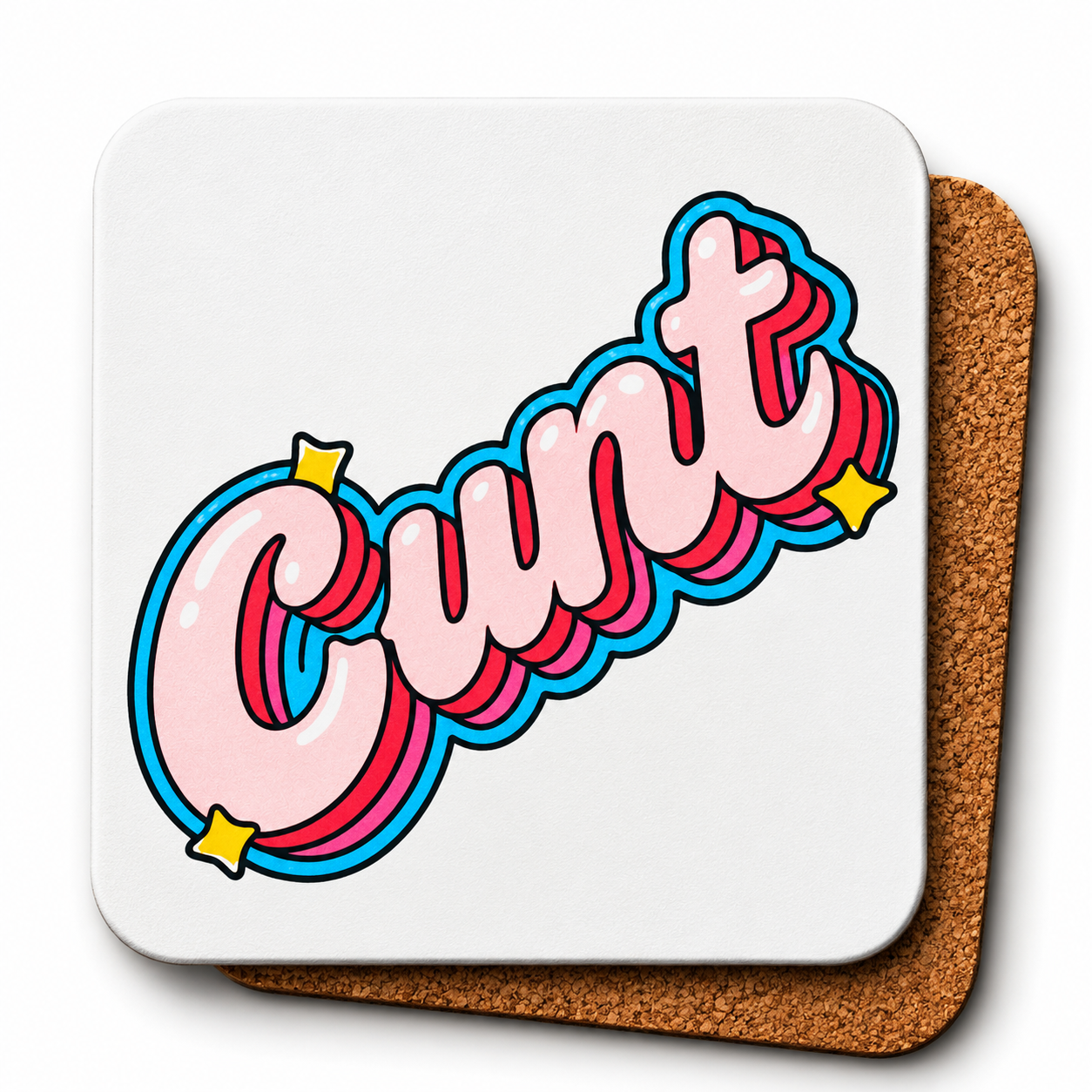Cheeky Coasters  | CUNT (Bubble)