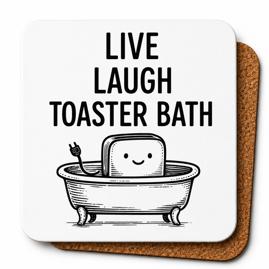 Cheeky Coasters  |LIVE LAUGH TOASTER BATH