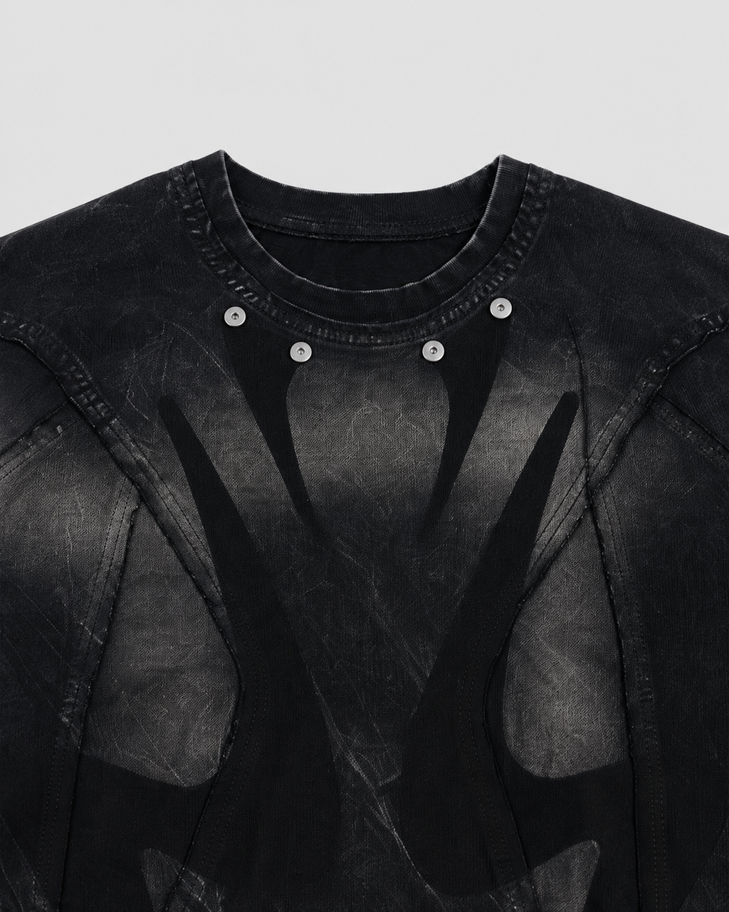 Retro Slob Style Structured Distressed T-Shirt
