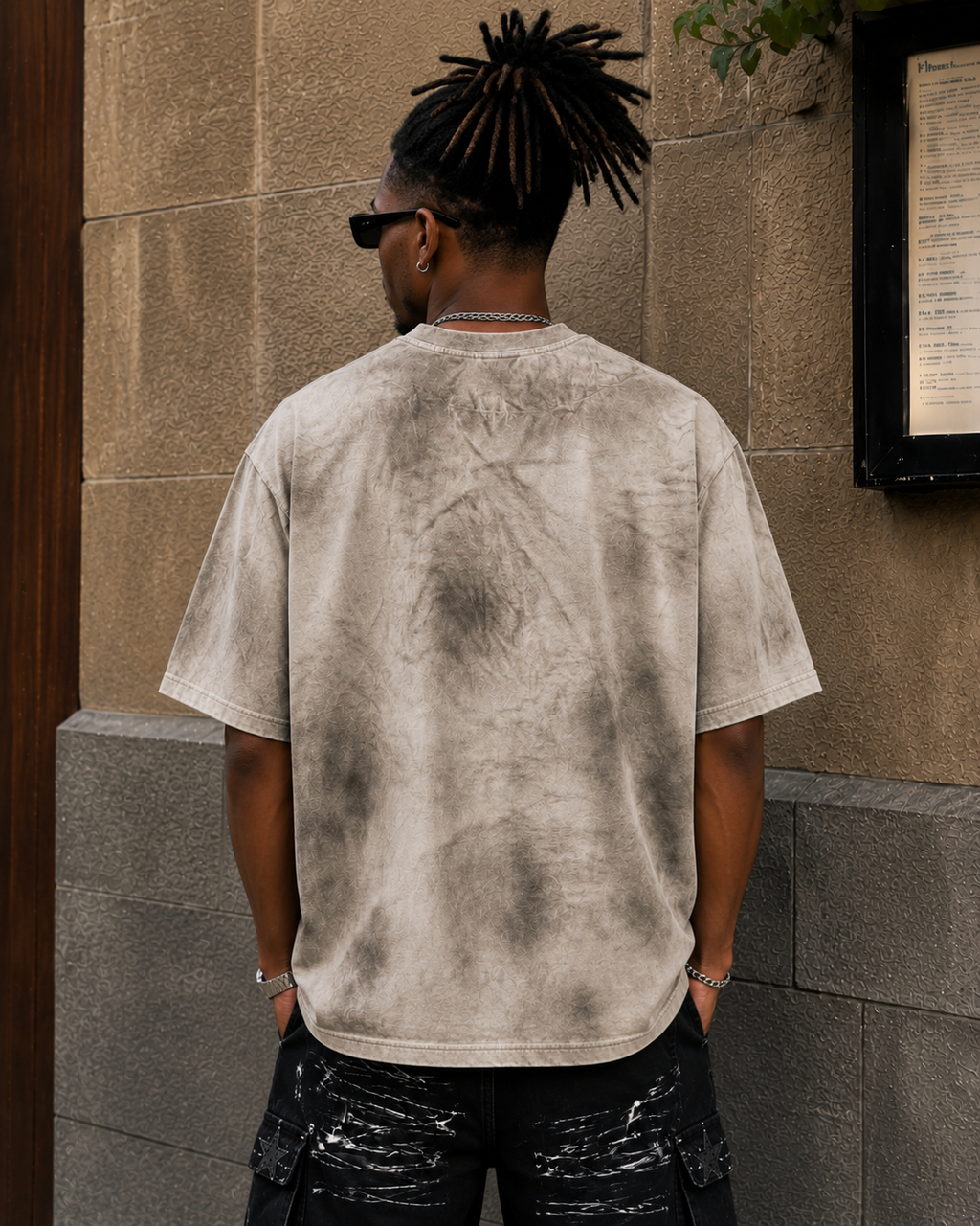 Safety Pin Accent Washed Tee