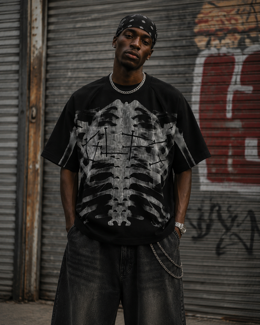 Abstract Skeleton Graphic Short Sleeve Tee