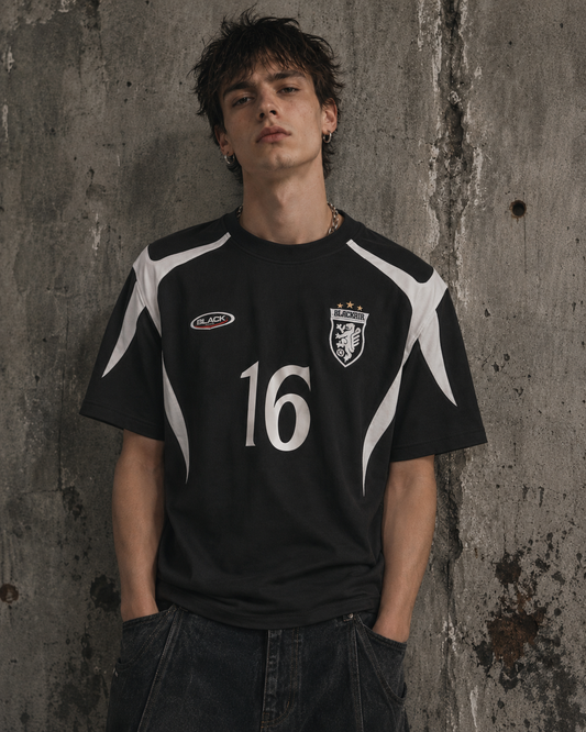 Retro Print Street Patchwork Casual Jersey