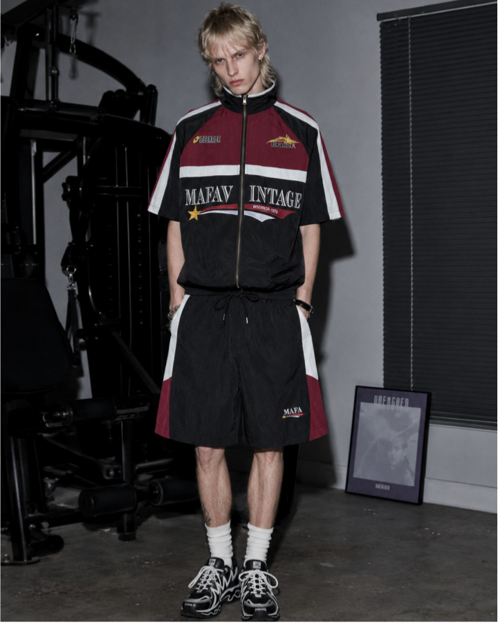 American Retro Embroidered Color-Blocked Deconstructed Flight Jacket