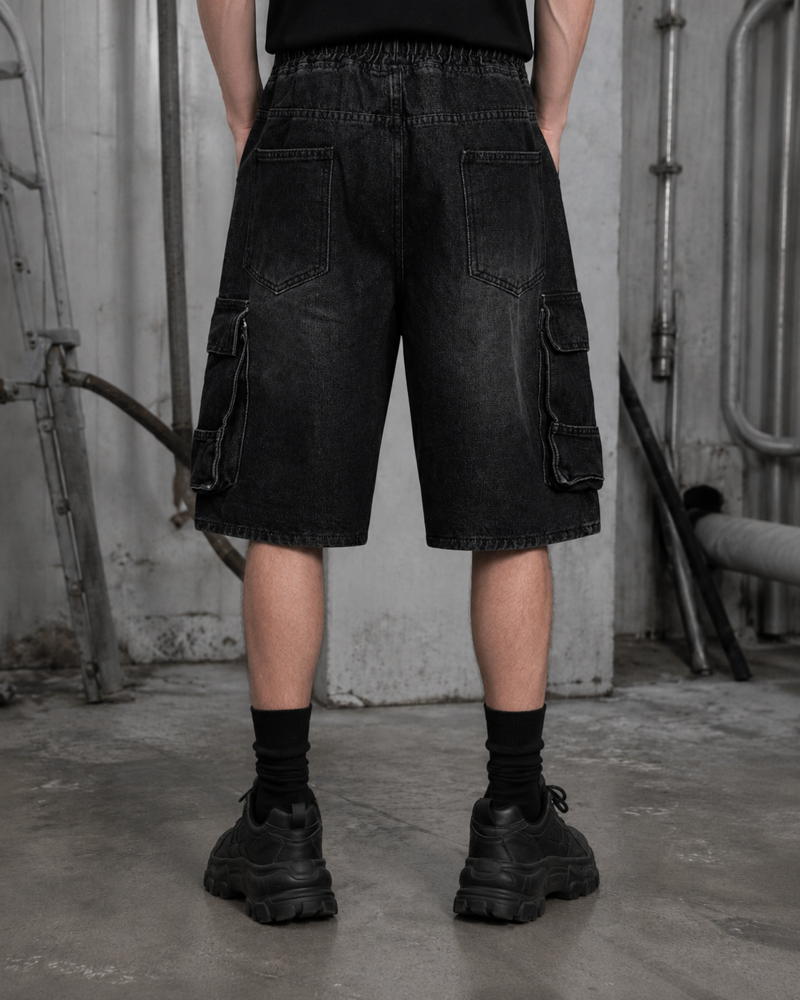 KIIKIO Vintage Washed Denim Shorts
