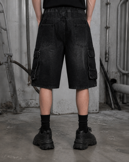 KIIKIO Vintage Washed Denim Shorts