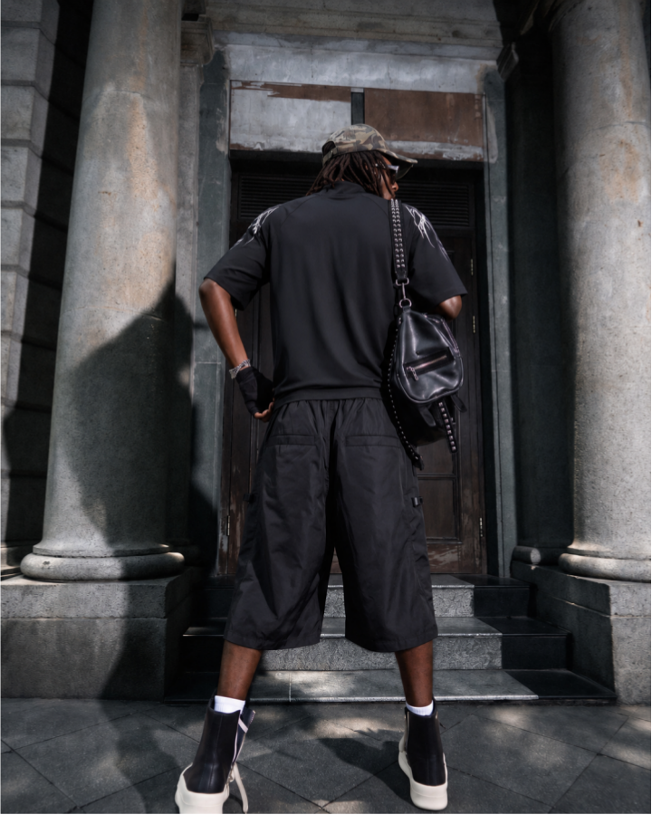 KIIKIO Utility Zipper Functional Cargo Shorts