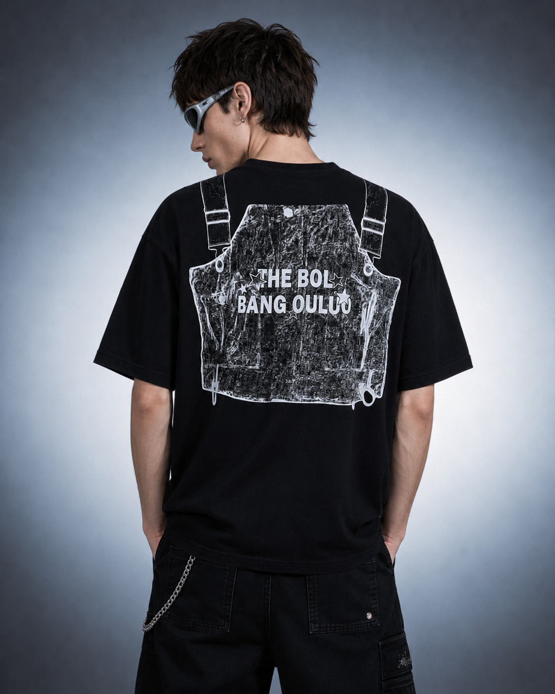 KIIKIO High Street Distressed Graphic Collared Tee