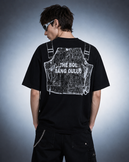 KIIKIO High Street Distressed Graphic Collared Tee