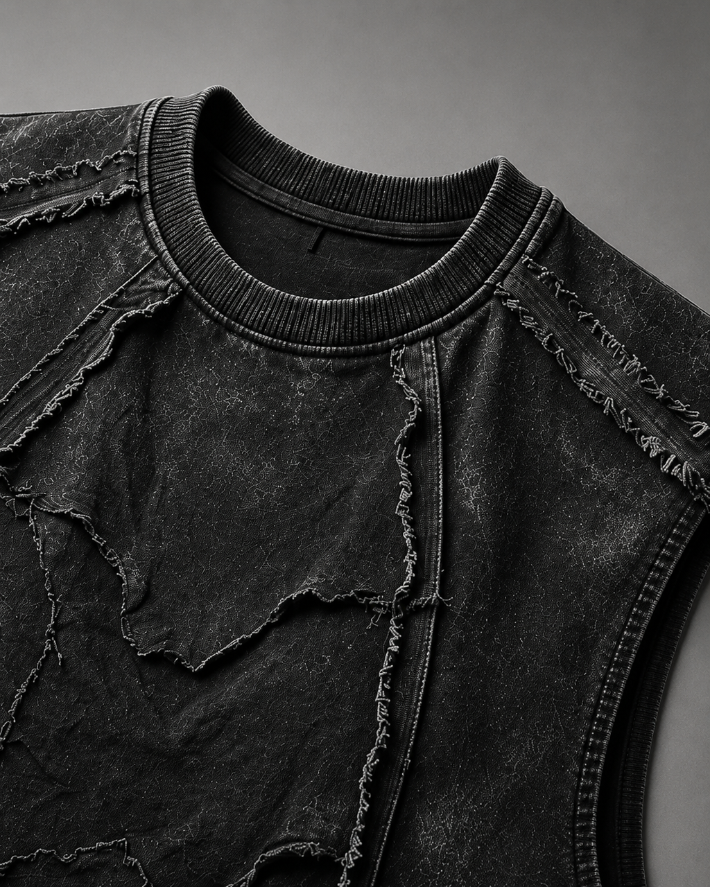 KIIKIO Retro Frayed Sleeveless Vest