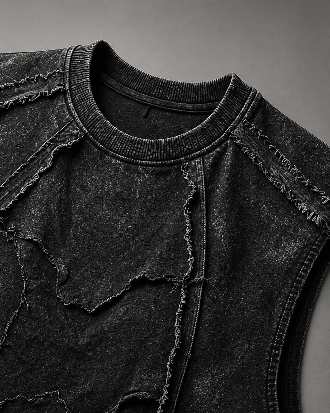KIIKIO Retro Frayed Sleeveless Vest