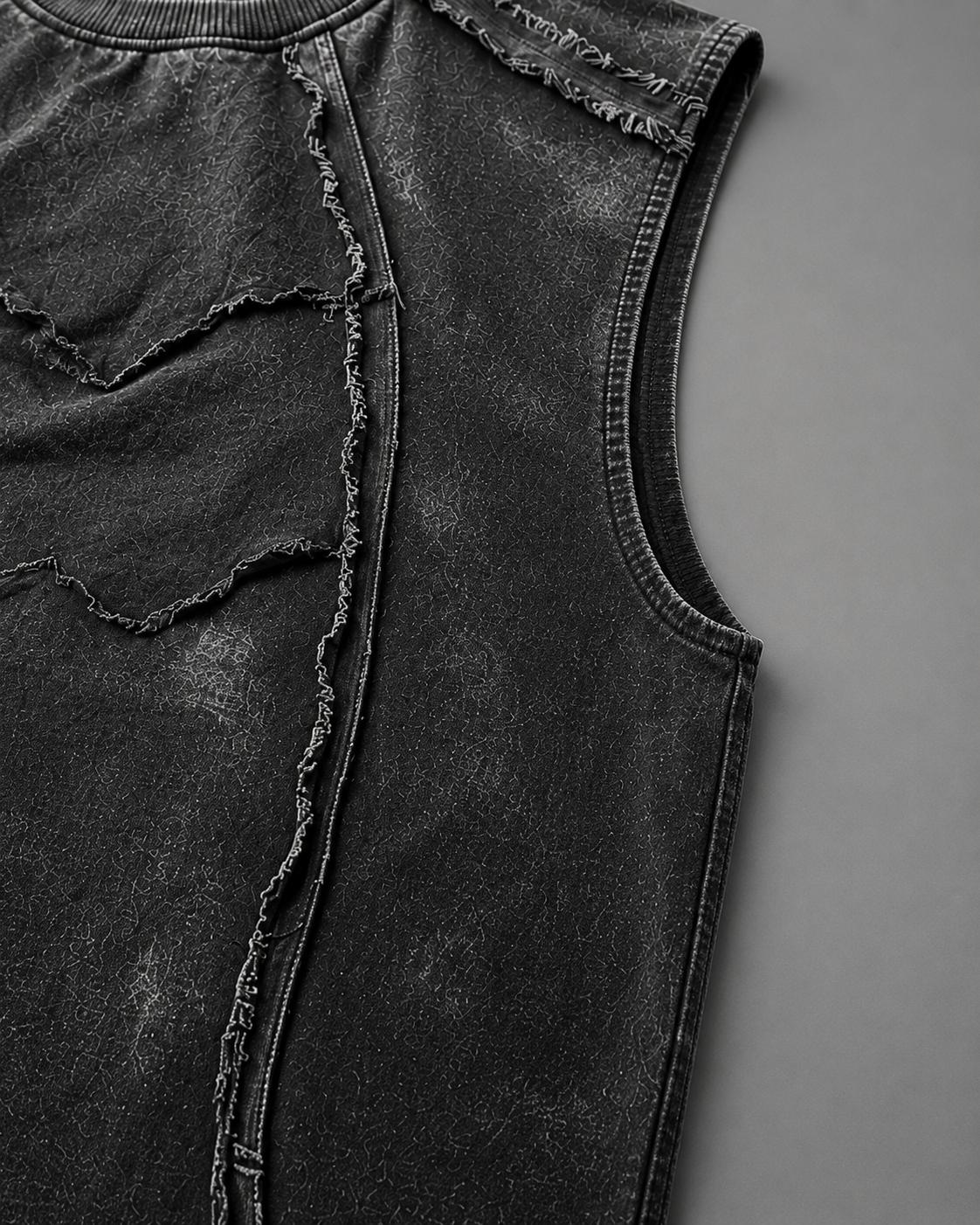 KIIKIO Retro Frayed Sleeveless Vest