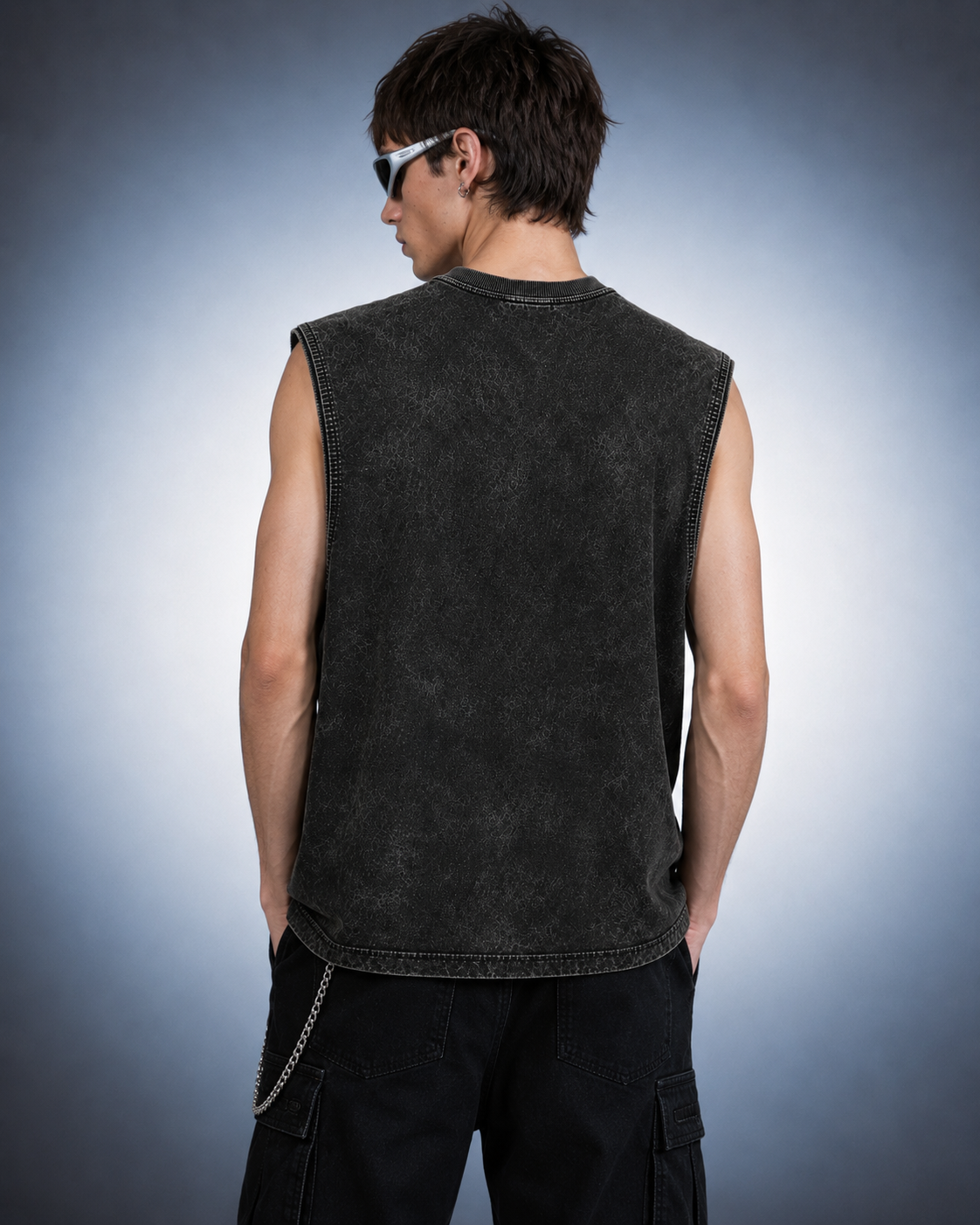 KIIKIO Retro Frayed Sleeveless Vest