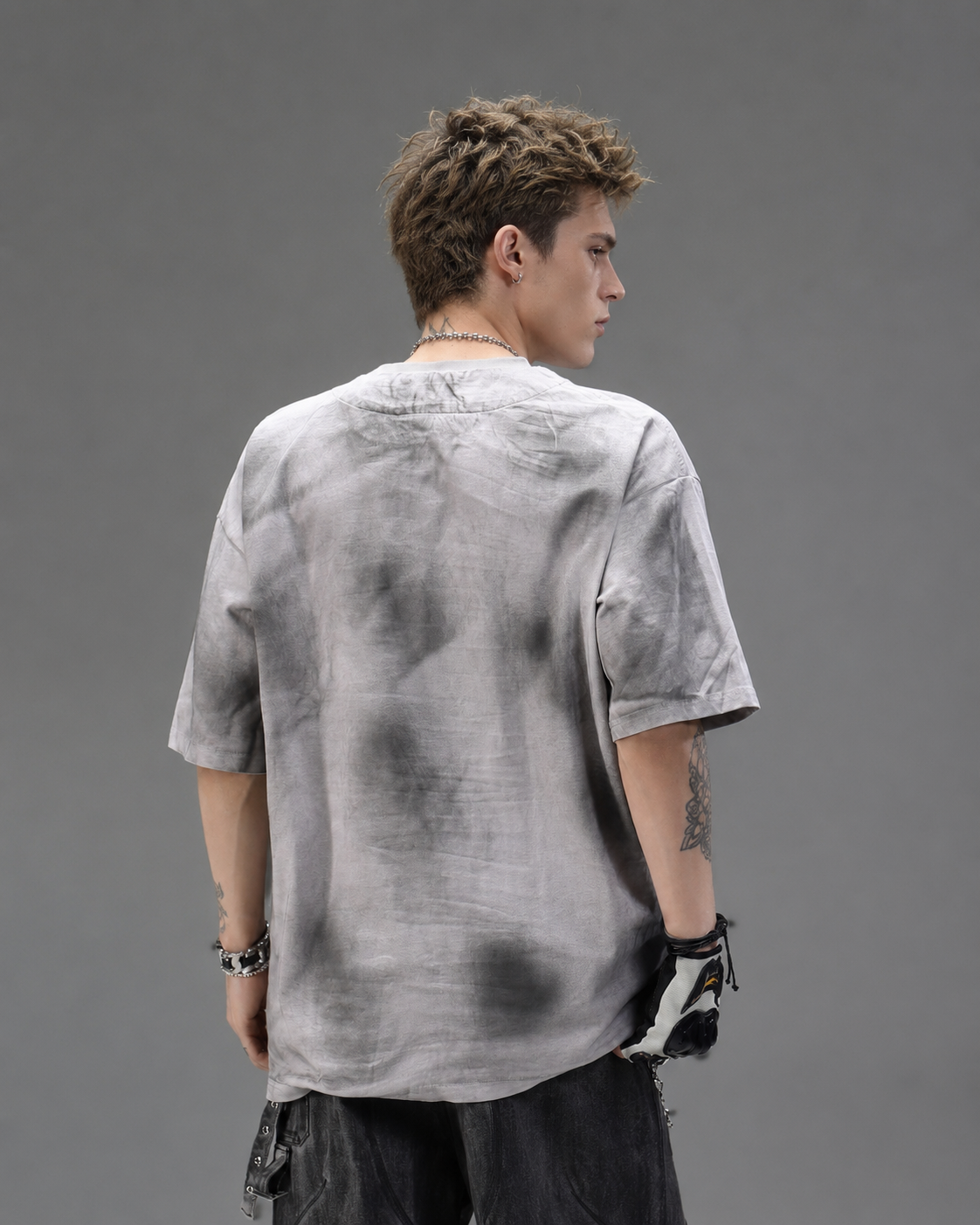 American Tie-Dye Distressed Short-Sleeved T-Shirt