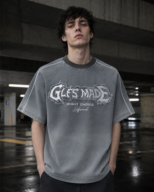 Graphic Oversized Patch Casual Tee